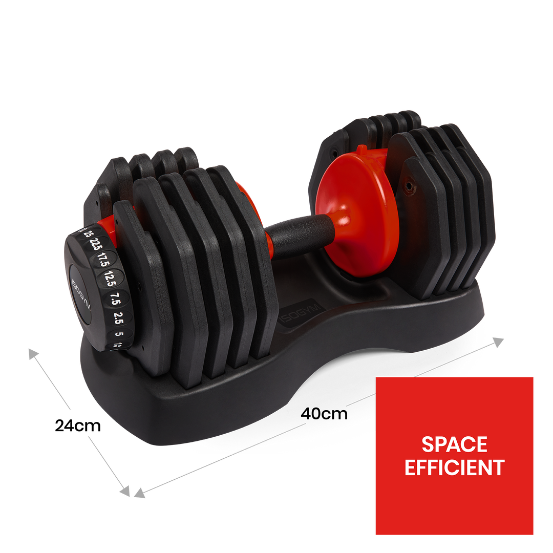 ISOGYM Adjustable Dumbbell 2.5 25kg 10 Weight Selections